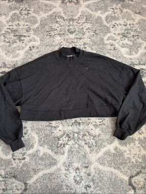 Gymshark Black Cropped Sweatshirt